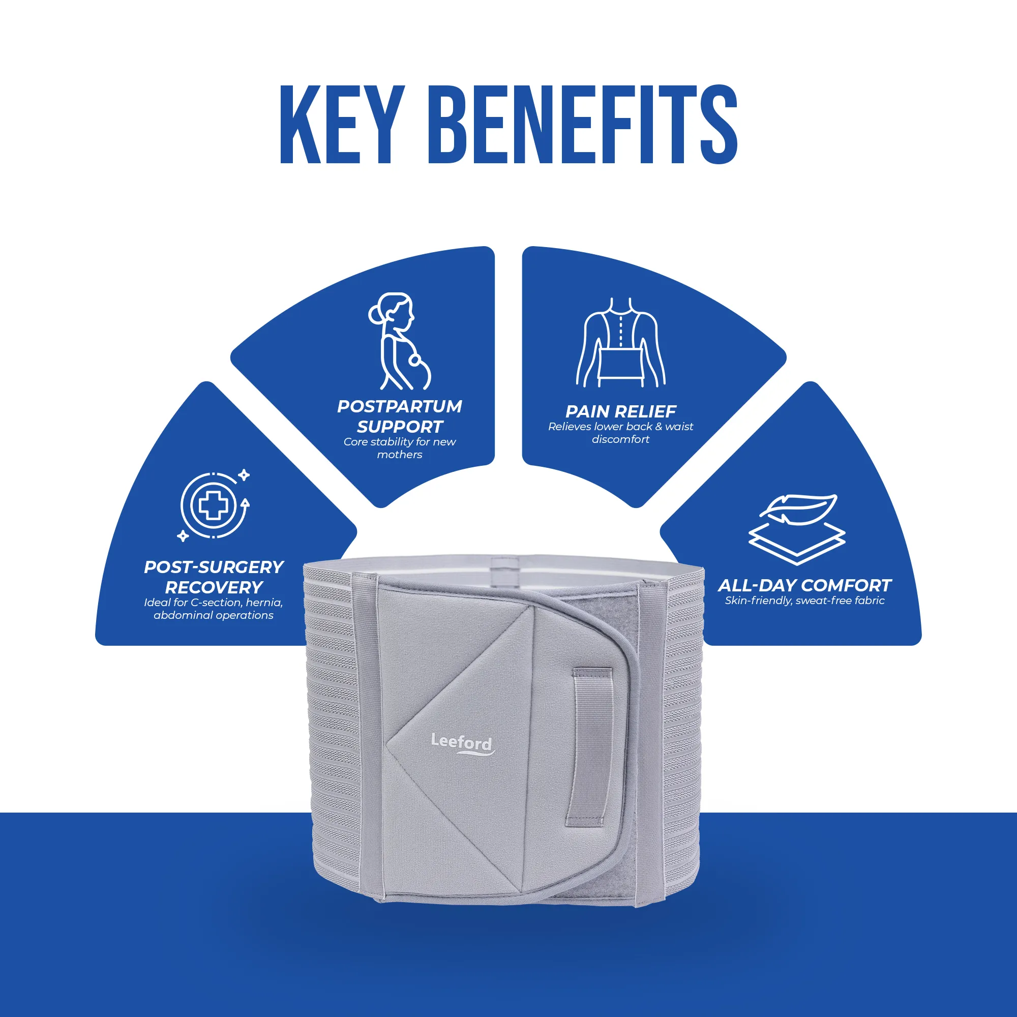 Leeford Abdominal Support Belt | Post-Delivery & Back Pain Support - Image 7