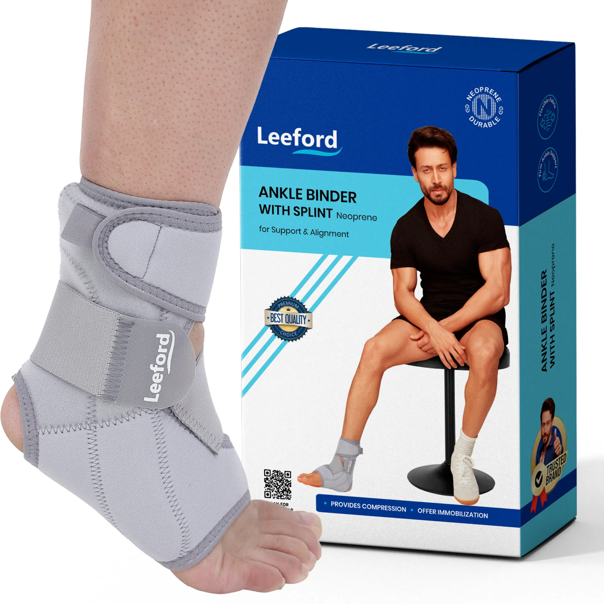 Ankle Binder With Splint | Supports Healing with Stable Compression