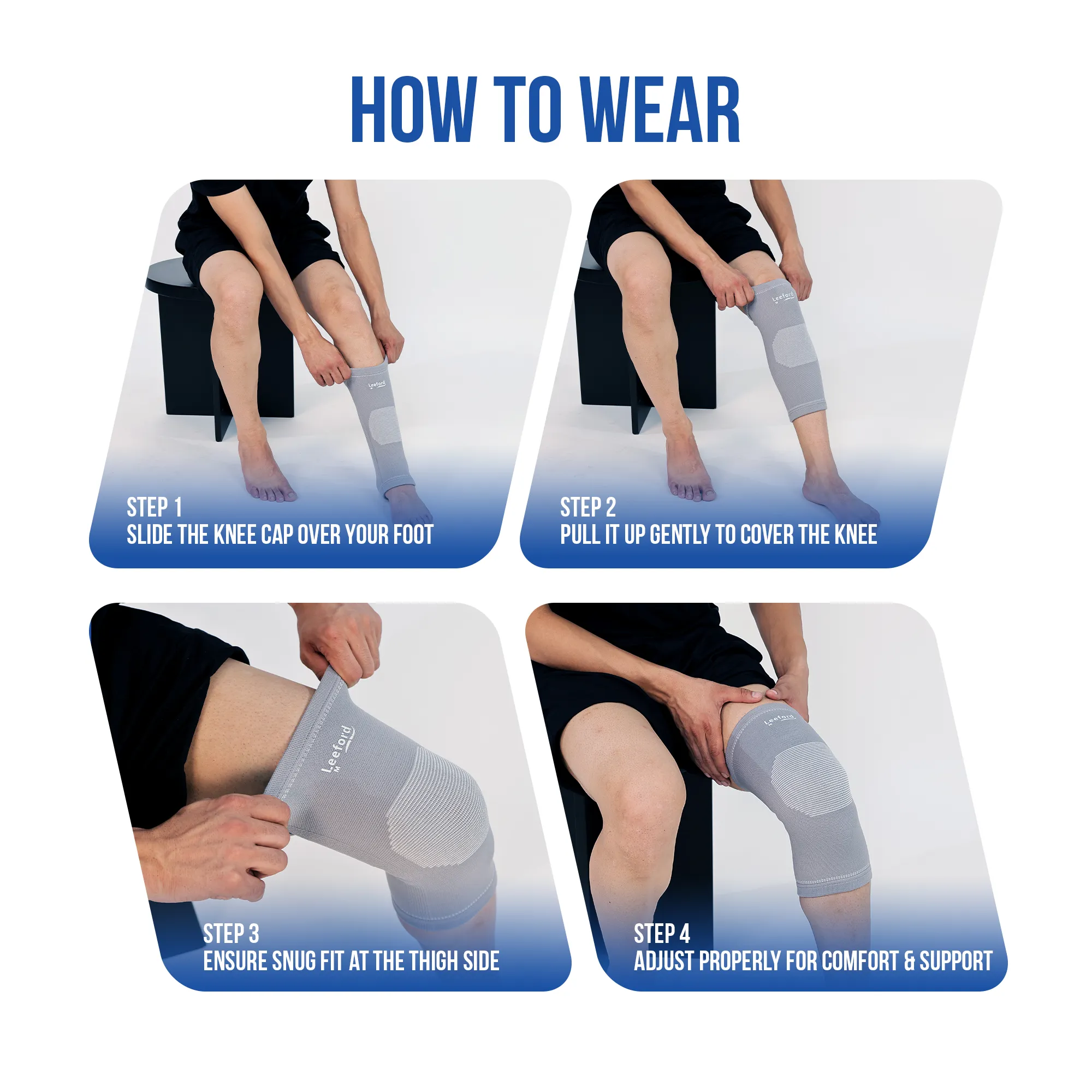Leeford Premium Knee Cap | Reduces Pain, Swelling, Strain, and Promotes Faster Recovery - Image 10